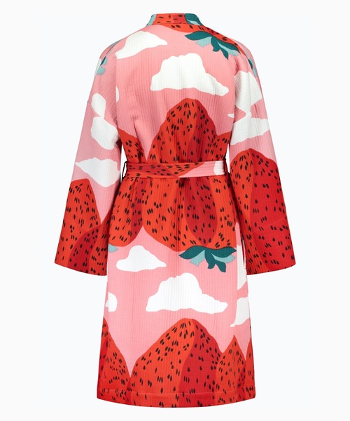 【限定レア】marimekko マリメッコ/ Mansikkavuoret バスローブ marimekko(マリメッコ)の「MANSIKKAVUORET / BEACHROBE(バス