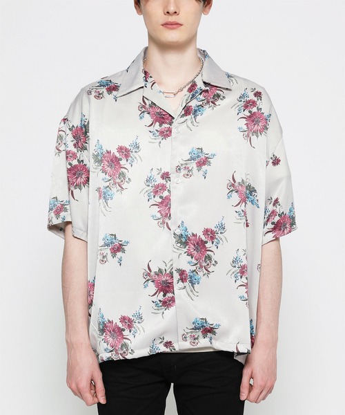 VANQUISH(ヴァンキッシュ)の「PLANTS APLENTY BOX WIDE SHIRT ~JAPAN MADE~ *(シャツ/ブラウス・メンズ・ホワイト/ネイビー/サックスブルー・MEDIUM/LARGE)」の11枚目の写真