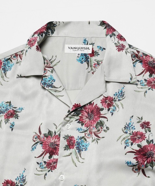 VANQUISH(ヴァンキッシュ)の「PLANTS APLENTY BOX WIDE SHIRT ~JAPAN MADE~ *(シャツ/ブラウス・メンズ・ホワイト/ネイビー/サックスブルー・MEDIUM/LARGE)」の14枚目の写真