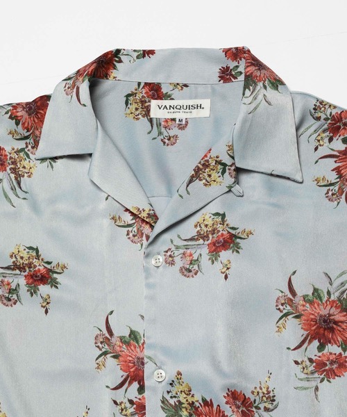 VANQUISH(ヴァンキッシュ)の「PLANTS APLENTY BOX WIDE SHIRT ~JAPAN MADE~ *(シャツ/ブラウス・メンズ・ホワイト/ネイビー/サックスブルー・MEDIUM/LARGE)」の13枚目の写真