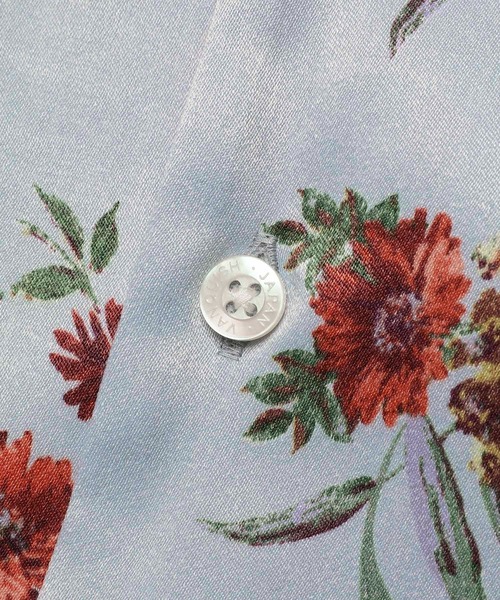 VANQUISH(ヴァンキッシュ)の「PLANTS APLENTY BOX WIDE SHIRT ~JAPAN MADE~ *(シャツ/ブラウス・メンズ・ホワイト/ネイビー/サックスブルー・MEDIUM/LARGE)」の6枚目の写真