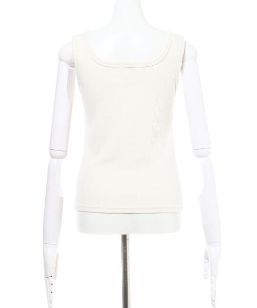 Allamanda(アラマンダ)の「ヘンリータンク(タンクトップ・レディース・ブラック/アイボリー/ライトブラウン/ミント・M)」の7枚目の写真