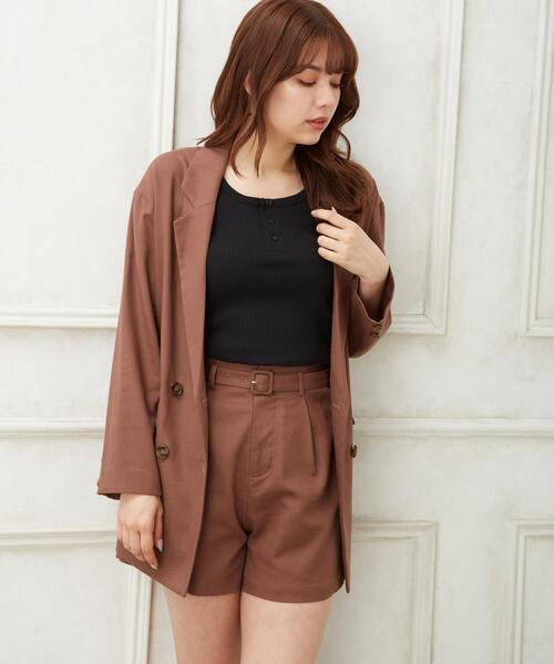 Allamanda(アラマンダ)の「ヘンリータンク(タンクトップ・レディース・ブラック/アイボリー/ライトブラウン/ミント・M)」の10枚目の写真