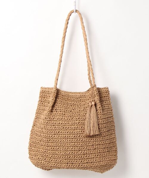 Lugnoncure（ルノンキュール）の「タッセル付かごトート（トートバッグ・レディース・ベージュ/キャメル/オレンジ・ﾌﾘ-）」の2枚目の写真