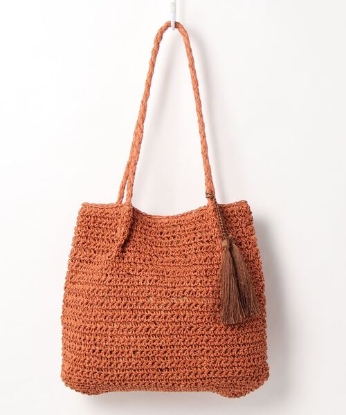 Lugnoncure（ルノンキュール）の「タッセル付かごトート（トートバッグ・レディース・ベージュ/キャメル/オレンジ・ﾌﾘ-）」の3枚目の写真