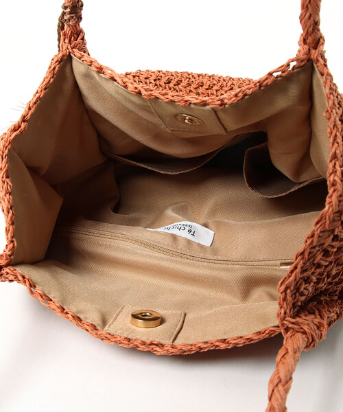 Lugnoncure（ルノンキュール）の「タッセル付かごトート（トートバッグ・レディース・ベージュ/キャメル/オレンジ・ﾌﾘ-）」の4枚目の写真