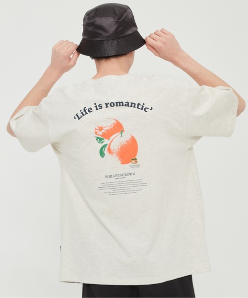 ROMANTIC CROWN（ロマンティッククラウン）の「【ROMANTIC CROWN】COLOR DOT ORANGE TEE / ロマンティッククラウン カラー ドット オレンジ Tシャツ（Tシャツ/カットソー・メンズ・ホワイト/ライトパープル/ネイビー/アイボリー・LARGE/SMALL/MEDIUM/X-LARGE）」の3枚目の写真