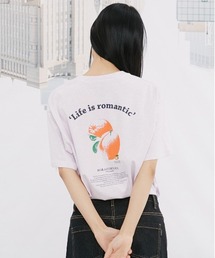 ROMANTIC CROWN | 【ROMANTIC CROWN】COLOR DOT ORANGE TEE / ロマンティッククラウン カラー ドット オレンジ Tシャツ(Tシャツ/カットソー)
