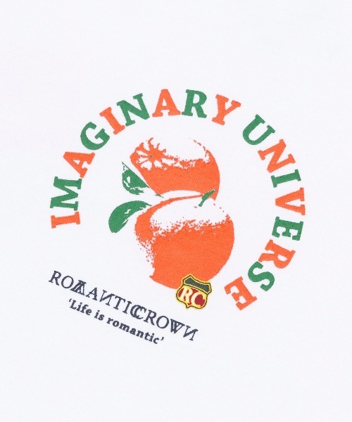 ROMANTIC CROWN（ロマンティッククラウン）の「【ROMANTIC CROWN】COLOR DOT ORANGE TEE / ロマンティッククラウン カラー ドット オレンジ Tシャツ（Tシャツ/カットソー・メンズ・ホワイト/ライトパープル/ネイビー/アイボリー・LARGE/SMALL/MEDIUM/X-LARGE）」の7枚目の写真