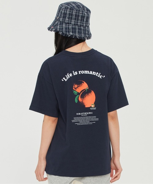 ROMANTIC CROWN（ロマンティッククラウン）の「【ROMANTIC CROWN】COLOR DOT ORANGE TEE / ロマンティッククラウン カラー ドット オレンジ Tシャツ（Tシャツ/カットソー・メンズ・ホワイト/ライトパープル/ネイビー/アイボリー・LARGE/SMALL/MEDIUM/X-LARGE）」の9枚目の写真