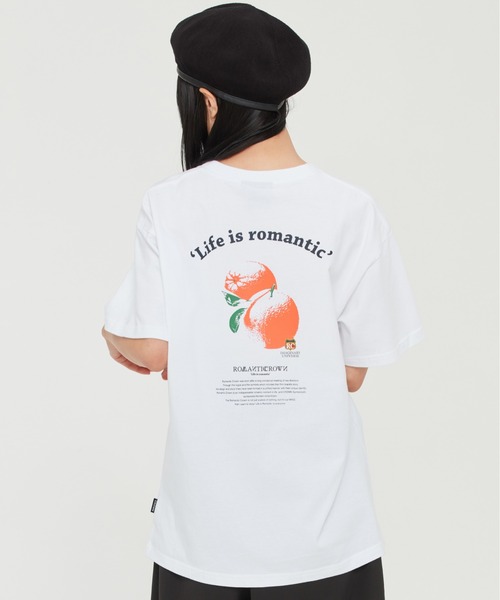 ROMANTIC CROWN（ロマンティッククラウン）の「【ROMANTIC CROWN】COLOR DOT ORANGE TEE / ロマンティッククラウン カラー ドット オレンジ Tシャツ（Tシャツ/カットソー・メンズ・ホワイト/ライトパープル/ネイビー/アイボリー・LARGE/SMALL/MEDIUM/X-LARGE）」の16枚目の写真