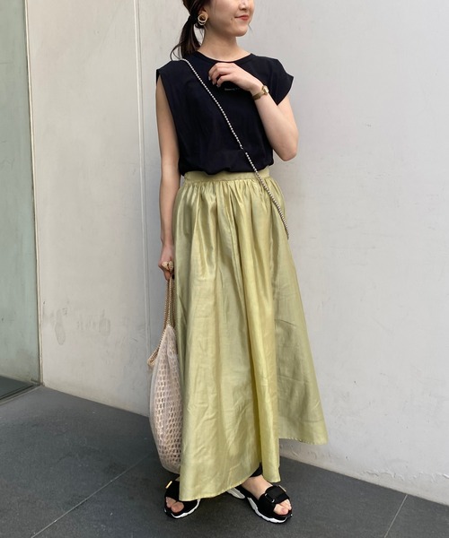 CAPRICIEUX LE'MAGE（カプリシューレマージュ）の「フロントロゴTシャツ（Tシャツ/カットソー・レディース・ホワイト/ブラック/グレイッシュベージュ・FREE）」の16枚目の写真