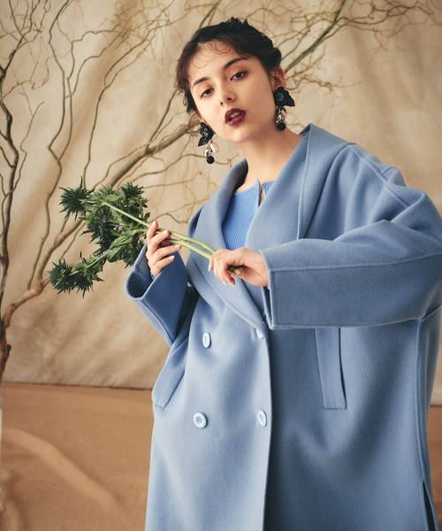LAYMEE(レイミー)の「Salvia coat / サルビアコート(その他アウター・レディース・ブラック/ミント/ベージュ/ブルー・FREE)」の4枚目の写真