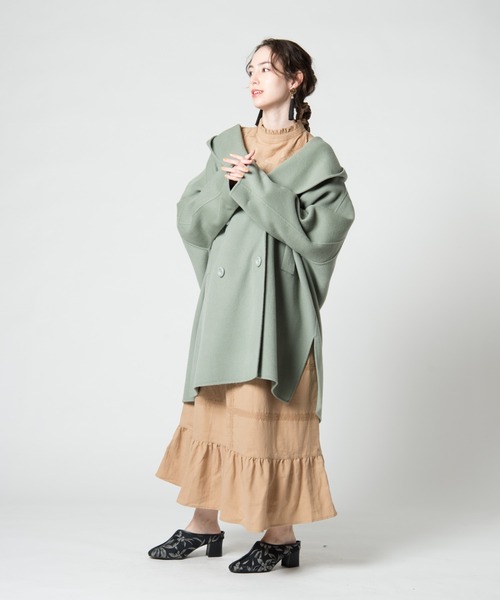 LAYMEE(レイミー)の「Salvia coat / サルビアコート(その他アウター・レディース・ブラック/ミント/ベージュ/ブルー・FREE)」の13枚目の写真