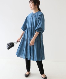SLOBE IENA | コットンボイルティアードワンピース【手洗い可能】◆(ワンピース)