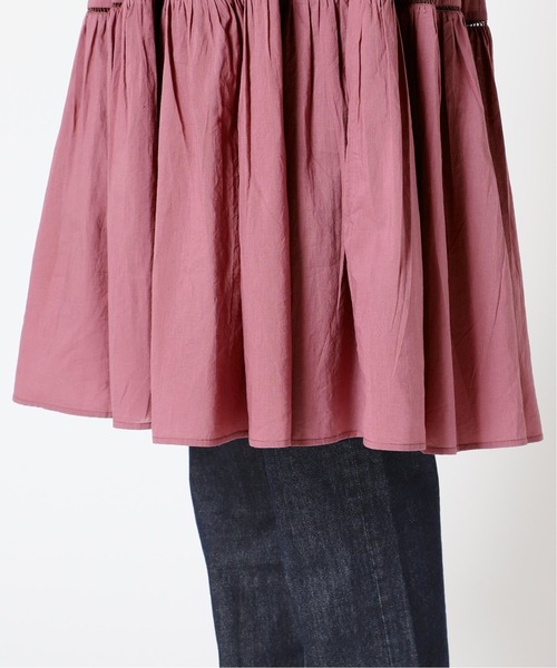 SLOBE IENA（スローブイエナ）の「コットンボイルティアードワンピース【手洗い可能】◆（ワンピース・レディース・ブルー系その他/パープル/ホワイト/ブラック・FREE）」の12枚目の写真