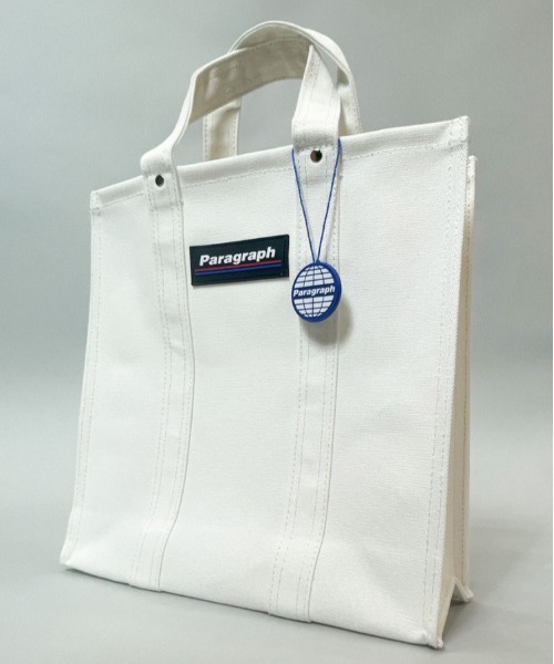 Paragraph（パラグラフ）の「Paragraph-BAG【NO.04】/パラグラフ キャンバス トート バック（トートバッグ・メンズ・ホワイト/ブラック/ブルー/オレンジ・FREE）」の2枚目の写真