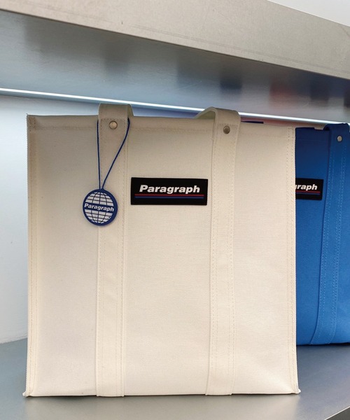 Paragraph（パラグラフ）の「Paragraph-BAG【NO.04】/パラグラフ キャンバス トート バック（トートバッグ・メンズ・ホワイト/ブラック/ブルー/オレンジ・FREE）」の5枚目の写真