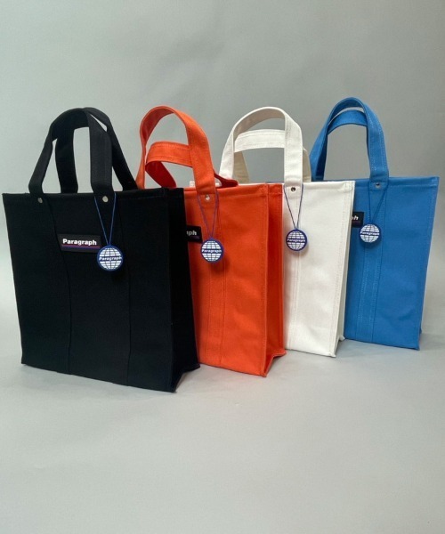 Paragraph（パラグラフ）の「Paragraph-BAG【NO.04】/パラグラフ キャンバス トート バック（トートバッグ・メンズ・ホワイト/ブラック/ブルー/オレンジ・FREE）」の9枚目の写真