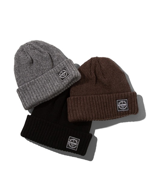 NineMicrophones（ナインマイクロフォンズ）の「WOOL BEANIE（ニットキャップ/ビーニー・メンズ・ブラウン/グレー/ブラック・FREE）」の5枚目の写真