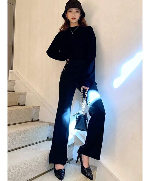 RESEXXY（リゼクシー）の「サイドボタンセミフレアパンツ（その他パンツ・レディース・ブラック/ブラウン/グリーン・FREE）」の16枚目の写真