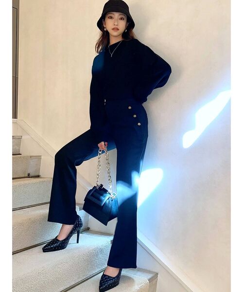 RESEXXY（リゼクシー）の「サイドボタンセミフレアパンツ（その他パンツ・レディース・ブラック/ブラウン/グリーン・FREE）」の19枚目の写真