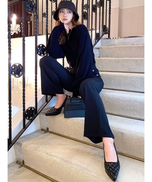 RESEXXY（リゼクシー）の「サイドボタンセミフレアパンツ（その他パンツ・レディース・ブラック/ブラウン/グリーン・FREE）」の14枚目の写真