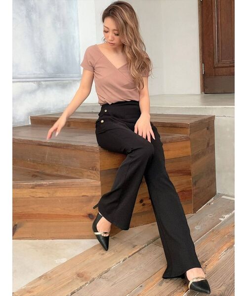 RESEXXY（リゼクシー）の「サイドボタンセミフレアパンツ（その他パンツ・レディース・ブラック/ブラウン/グリーン・FREE）」の15枚目の写真