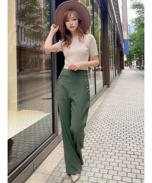 RESEXXY（リゼクシー）の「サイドボタンセミフレアパンツ（その他パンツ・レディース・ブラック/ブラウン/グリーン・FREE）」の21枚目の写真