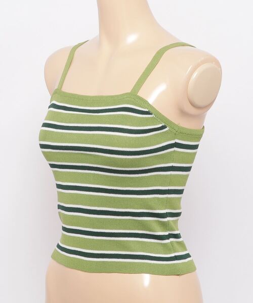 WEGO（ウィゴー）の「WEGO/マルチボーダーキャミ（キャミソール・レディース・サックスブルー/ピンク/オレンジ/グリーン・FREE）」の15枚目の写真