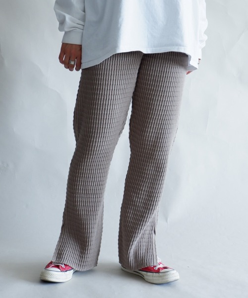 MANASTASH（マナスタッシュ）の「MANASTASH/マナスタッシュ　W's SNUGGLE SNUG THERMAL PT　ウィメンズ　スナッグサーマルパンツ（スウェットパンツ・レディース・ブラック/ナチュラル/モカ・MEDIUM）」の9枚目の写真