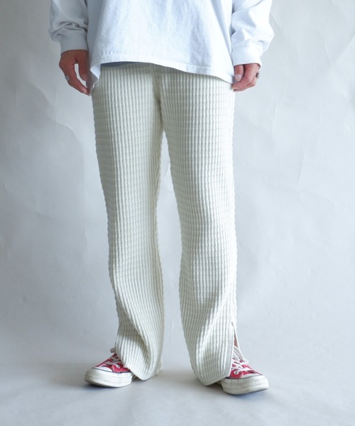 MANASTASH（マナスタッシュ）の「MANASTASH/マナスタッシュ　W's SNUGGLE SNUG THERMAL PT　ウィメンズ　スナッグサーマルパンツ（スウェットパンツ・レディース・ブラック/ナチュラル/モカ・MEDIUM）」の4枚目の写真