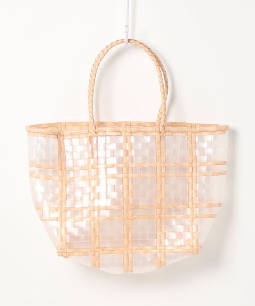 Bab（バブ）の「【WEB限定】ナチュラルクリア編みビッグバッグ（かごバッグ・レディース・ベージュ・ONESIZE）」の10枚目の写真