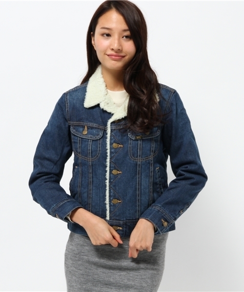 WHO'S WHO gallery（フーズフーギャラリー）の「【LEE】DENIMボア（ブルゾン・レディース・ブルー/インディゴブルー・MEDIUM/SMALL）」の2枚目の写真