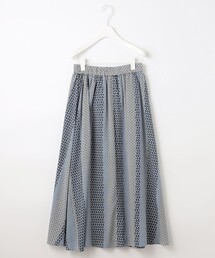 【WOMEN】MIXパターンギャザースカート