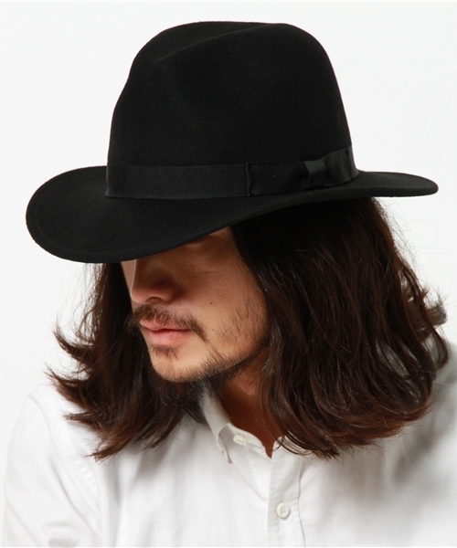 WEGO（ウィゴー）の「WEGO/SEMI BRIM FEDORA（ハット・メンズ・ブラック・FREE）」の2枚目の写真