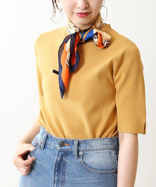 Simplicite(サンプリシテ)の「ソウバリ5分袖プルオーバー◆(ニット/セーター・レディース・ホワイト/ブラック/ブルー/グリーン/マスタード・FREE)」の5枚目の写真