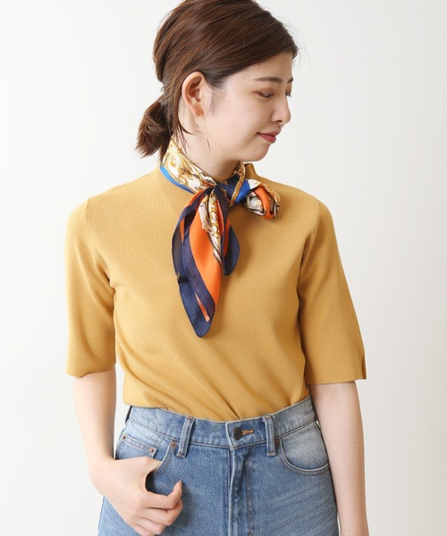 Simplicite(サンプリシテ)の「ソウバリ5分袖プルオーバー◆(ニット/セーター・レディース・ホワイト/ブラック/ブルー/グリーン/マスタード・FREE)」の12枚目の写真