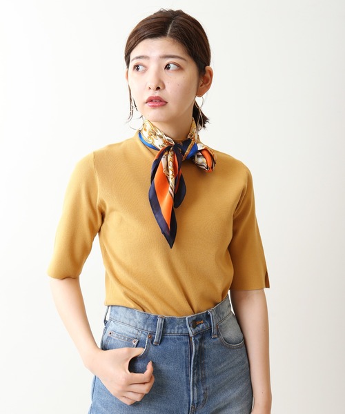 Simplicite(サンプリシテ)の「ソウバリ5分袖プルオーバー◆(ニット/セーター・レディース・ホワイト/ブラック/ブルー/グリーン/マスタード・FREE)」の17枚目の写真