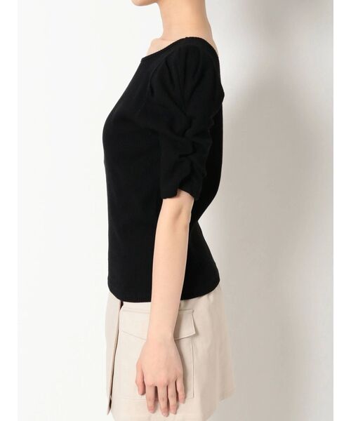 EVRIS(エヴリス)の「パフスリーブリブトップス(Tシャツ/カットソー・レディース・ブラウン/ブラック/アイボリー・FREE)」の13枚目の写真