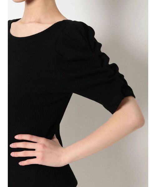 EVRIS(エヴリス)の「パフスリーブリブトップス(Tシャツ/カットソー・レディース・ブラウン/ブラック/アイボリー・FREE)」の16枚目の写真