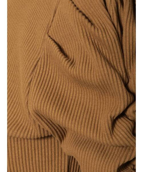 EVRIS(エヴリス)の「パフスリーブリブトップス(Tシャツ/カットソー・レディース・ブラウン/ブラック/アイボリー・FREE)」の9枚目の写真