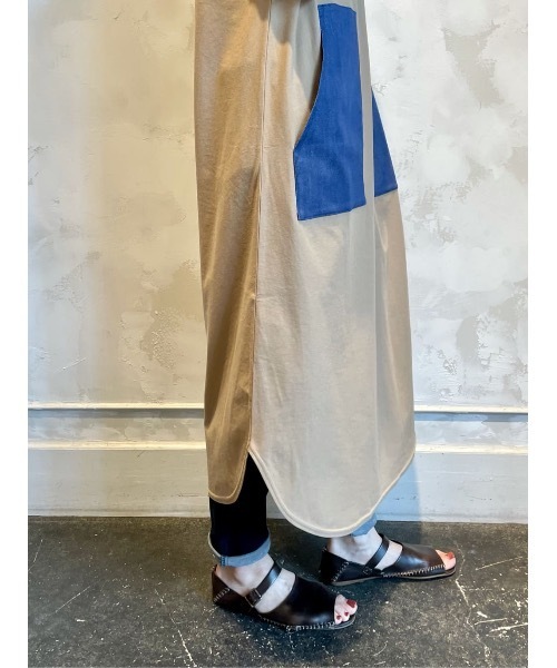 BEARDSLEY（ビアズリー）の「デニムポケットジャージーワンピース（ワンピース・レディース・アイボリー/キャメル・FREE）」の18枚目の写真