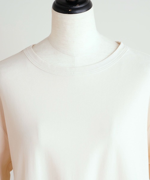 BEARDSLEY（ビアズリー）の「デニムポケットジャージーワンピース（ワンピース・レディース・アイボリー/キャメル・FREE）」の21枚目の写真