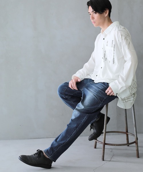 osharewalker（オシャレウォーカー）の「【廃盤】『ルーズフィットサルエルデニム』（デニムパンツ・メンズ・ネイビー・M/L/XL）」の5枚目の写真