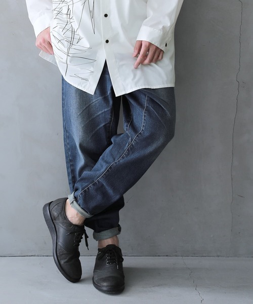 osharewalker（オシャレウォーカー）の「【廃盤】『ルーズフィットサルエルデニム』（デニムパンツ・メンズ・ネイビー・M/L/XL）」の9枚目の写真