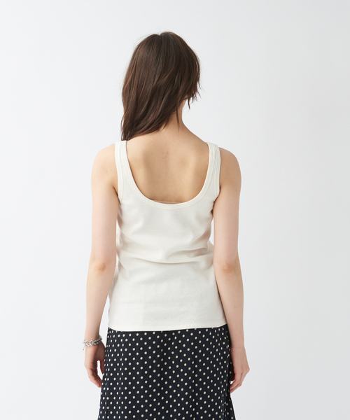 Rouge vif(ルージュヴィフ)の「2WAYサーマルタンクトップ(タンクトップ・レディース・オフホワイト/ブラック/ブラウン・フリー)」の12枚目の写真