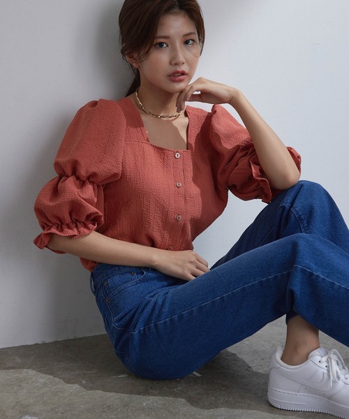 vis-`a-vis(ビサビ)の「【WEB限定】ストレッチ&美シルエット。デニムフレアパンツ(デニムパンツ・レディース・ブラック/ブルー系その他4・SS/S/M/L)」の7枚目の写真