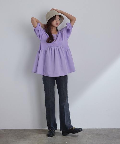 vis-`a-vis(ビサビ)の「【WEB限定】ストレッチ&美シルエット。デニムフレアパンツ(デニムパンツ・レディース・ブラック/ブルー系その他4・SS/S/M/L)」の13枚目の写真