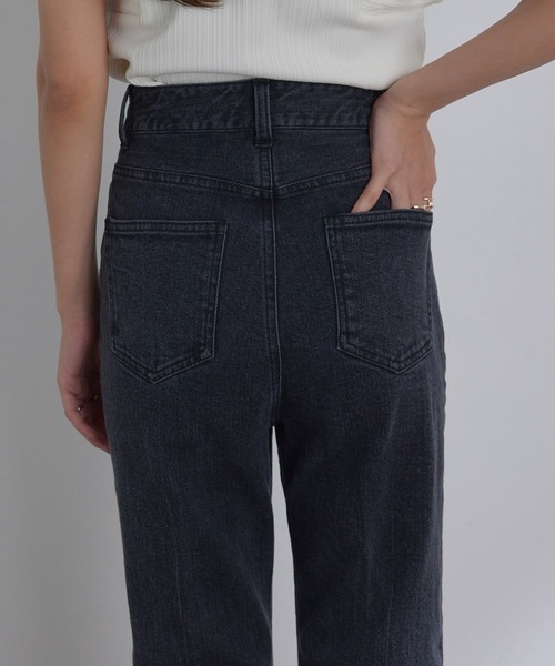 vis-`a-vis(ビサビ)の「【WEB限定】ストレッチ&美シルエット。デニムフレアパンツ(デニムパンツ・レディース・ブラック/ブルー系その他4・SS/S/M/L)」の12枚目の写真